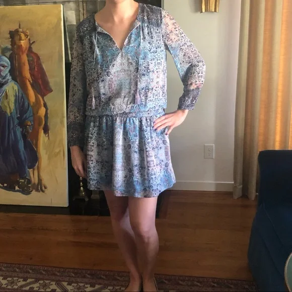 Joie Aidee Printed Silk Dress | Size M